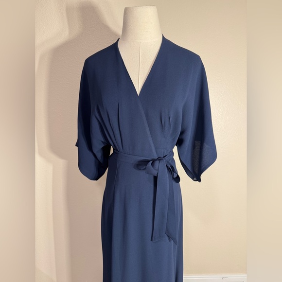 Reformation Winslow Dress, Navy, MEDIUM - Picture 8 of 12